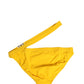 Dolce & Gabbana Yellow Waistband Logo Beachwear Brief Swimwear