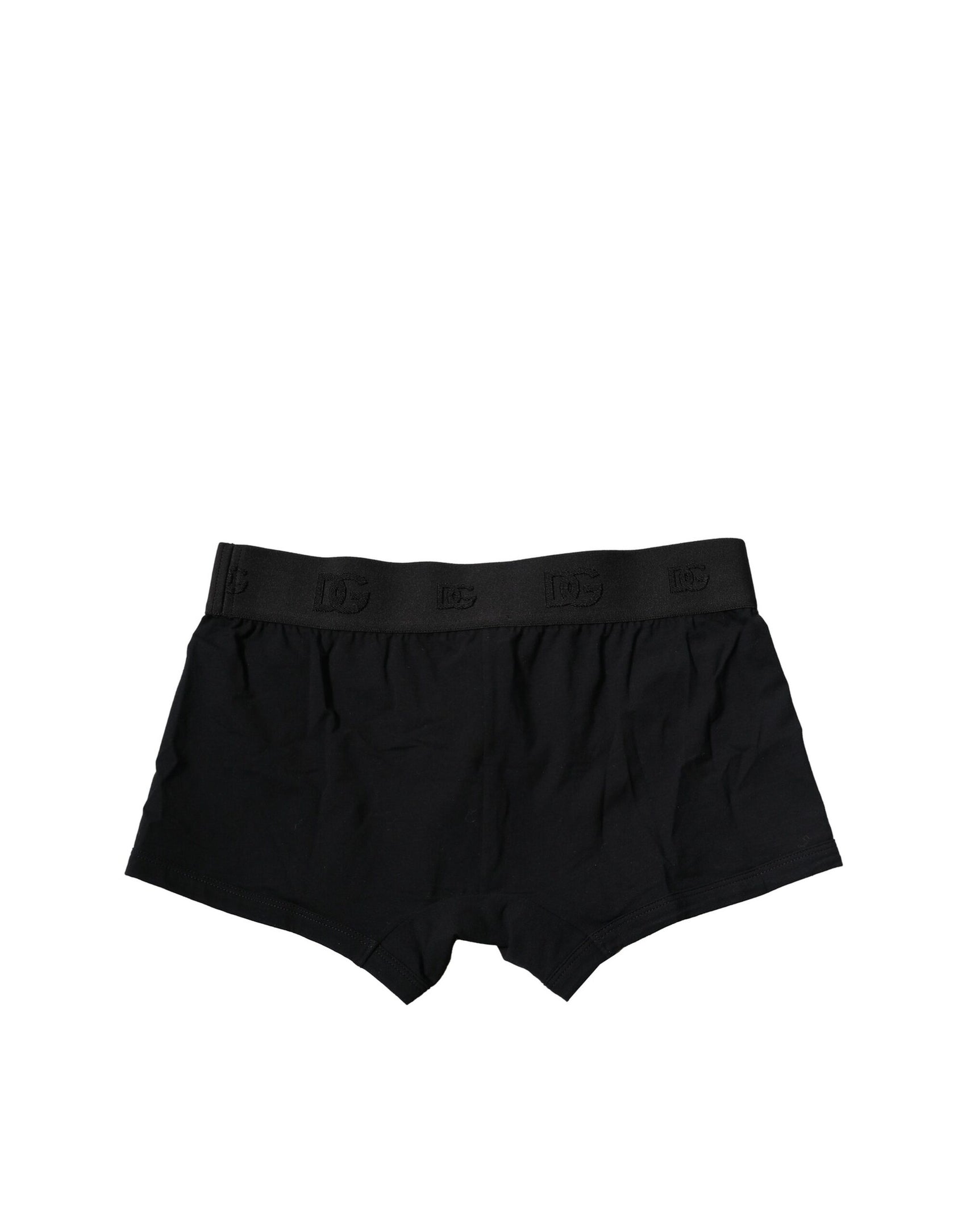 Dolce & Gabbana Black Cotton Stretch Regular Boxer Underwear