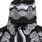 Dolce & Gabbana Black Bandana Print Hooded Bomber Jacket