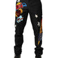 Dolce & Gabbana Black Graphic Embroidery Men Pants