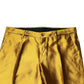 Dolce & Gabbana Yellow Silk Tapered Dress Men Pants