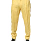 Dolce & Gabbana Yellow Flax Tapered Dress Men Pants