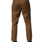 Dolce & Gabbana Brown Cotton Chino Mid Waist Men Pants