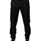 Dolce & Gabbana Black Cotton DG Crown Dress Pants