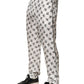 Dolce & Gabbana White Floral Silk Casual Lounge Pants