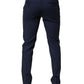 Dolce & Gabbana Dark Blue Wool Dress Formal Pants