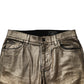Dolce & Gabbana Gold Tattered Cotton Stretch Slim Denim Jeans
