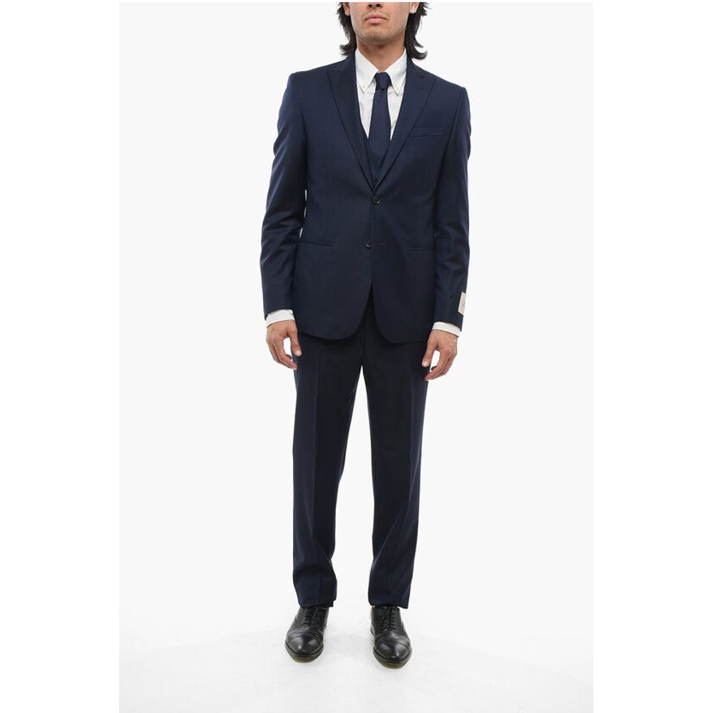 CC COLLECTION 3-Piece REFINED Suit with Peak Lapel