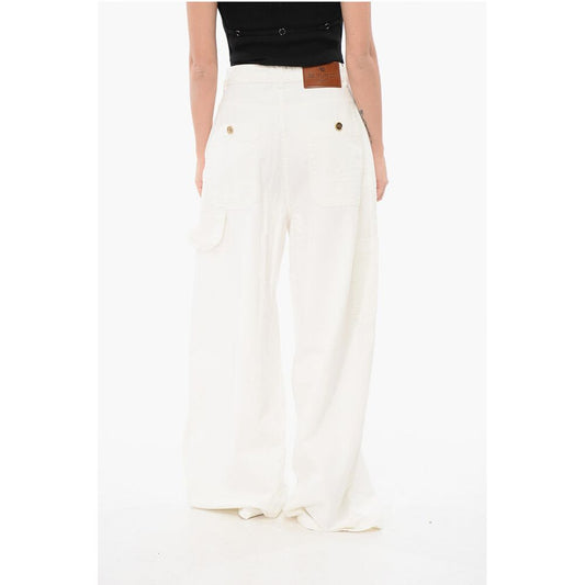 Herringbone Cotton Palazzo Denims