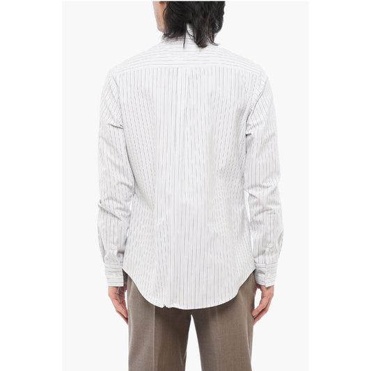 Hairline Cotton Shirt with Breast-pocket