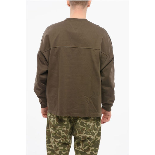 Crew Neck Cotton T-Shirt with Cuffs