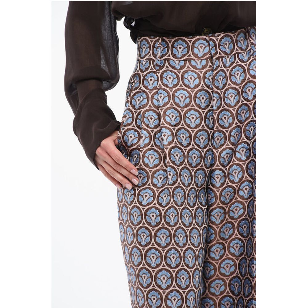 Jacquard Pleated Pants