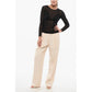 Ribbed Sheer Long Sleeve Top