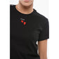 Cotton Crew-neck TRAPANI T-shirt with Contrasting Hearts