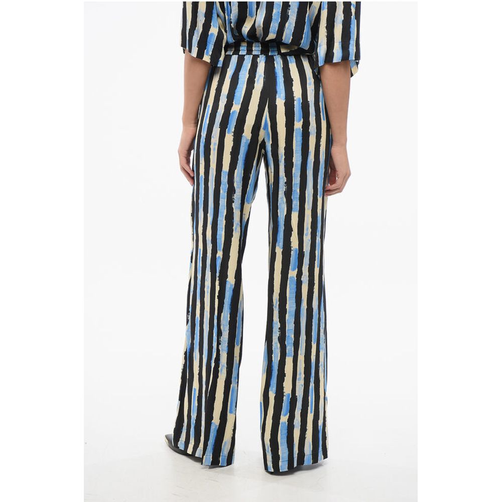 Striped POIROT Pants with Elastic Waistband
