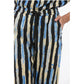 Striped POIROT Pants with Elastic Waistband