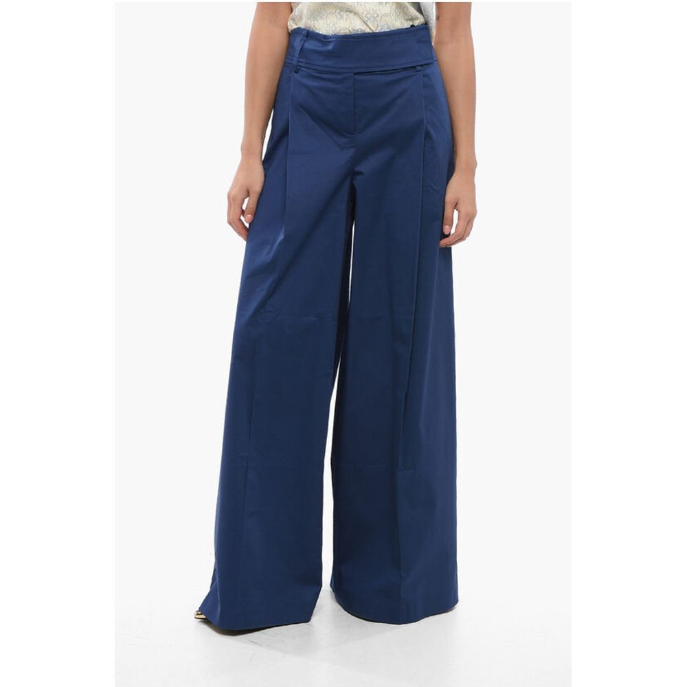 Single Pleated Palazzo Pants with Hidden Closure