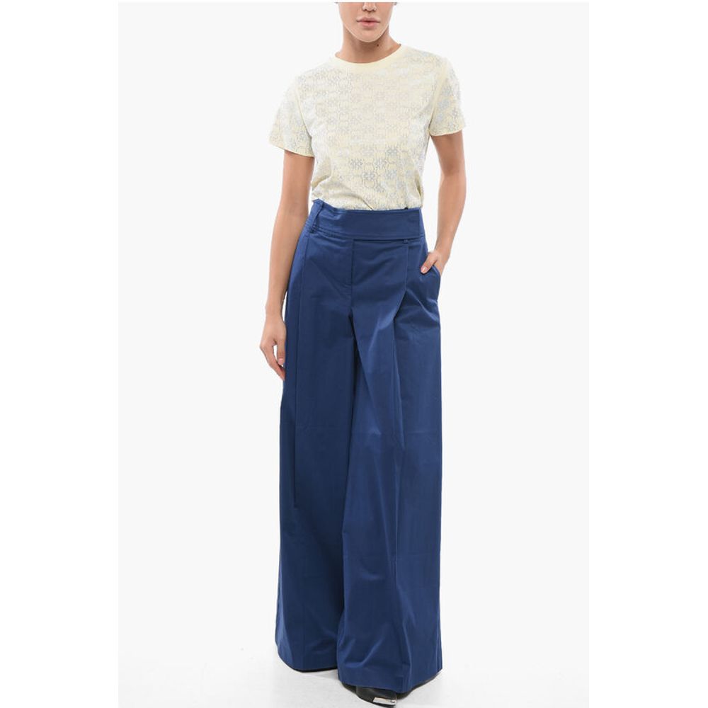 Single Pleated Palazzo Pants with Hidden Closure