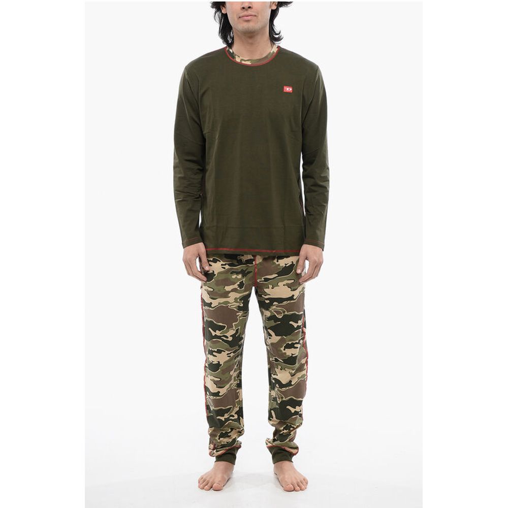 Stretch Cotton UMSET-WILLIAM Long Pyjamas with Camouflage Pa