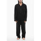 Faded Effect Solid Color UMSET-LOOMY Long Pyjamas Set with C
