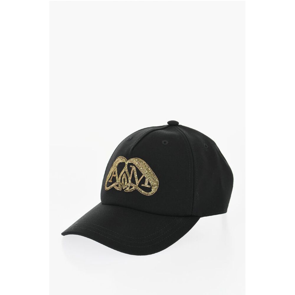 Wool Cap with Lurex Embroidery