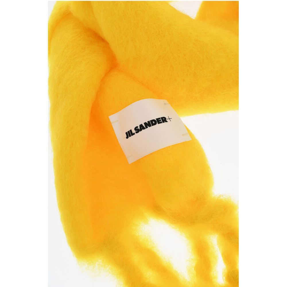 Mohair Blend Scarf with Fringed Hems