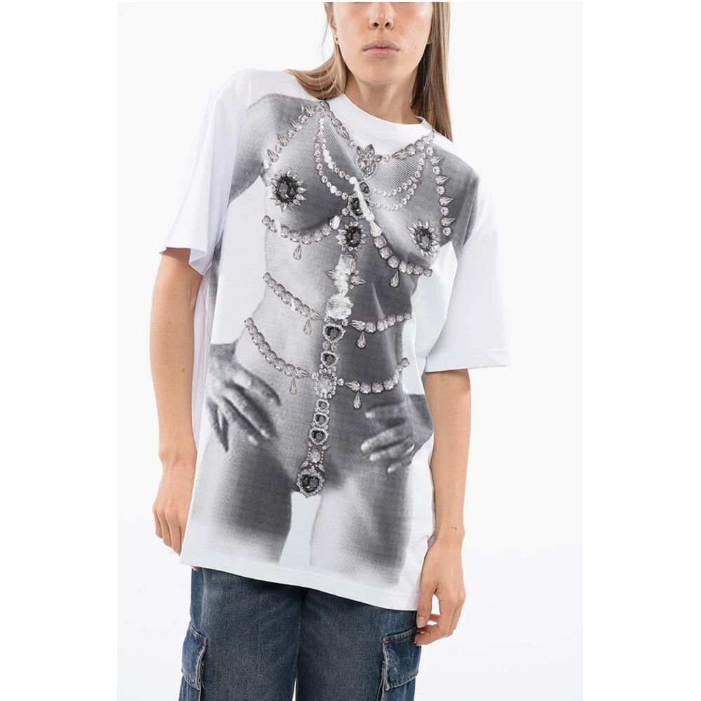 Oversized BERDI T-shirt with Trompe l'oeil Print