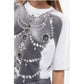 Oversized BERDI T-shirt with Trompe l'oeil Print