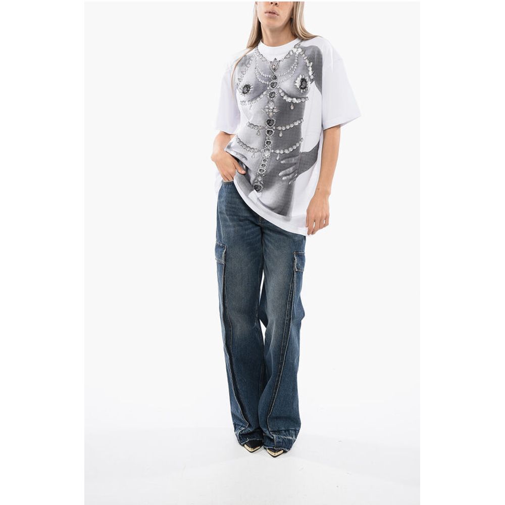 Oversized BERDI T-shirt with Trompe l'oeil Print