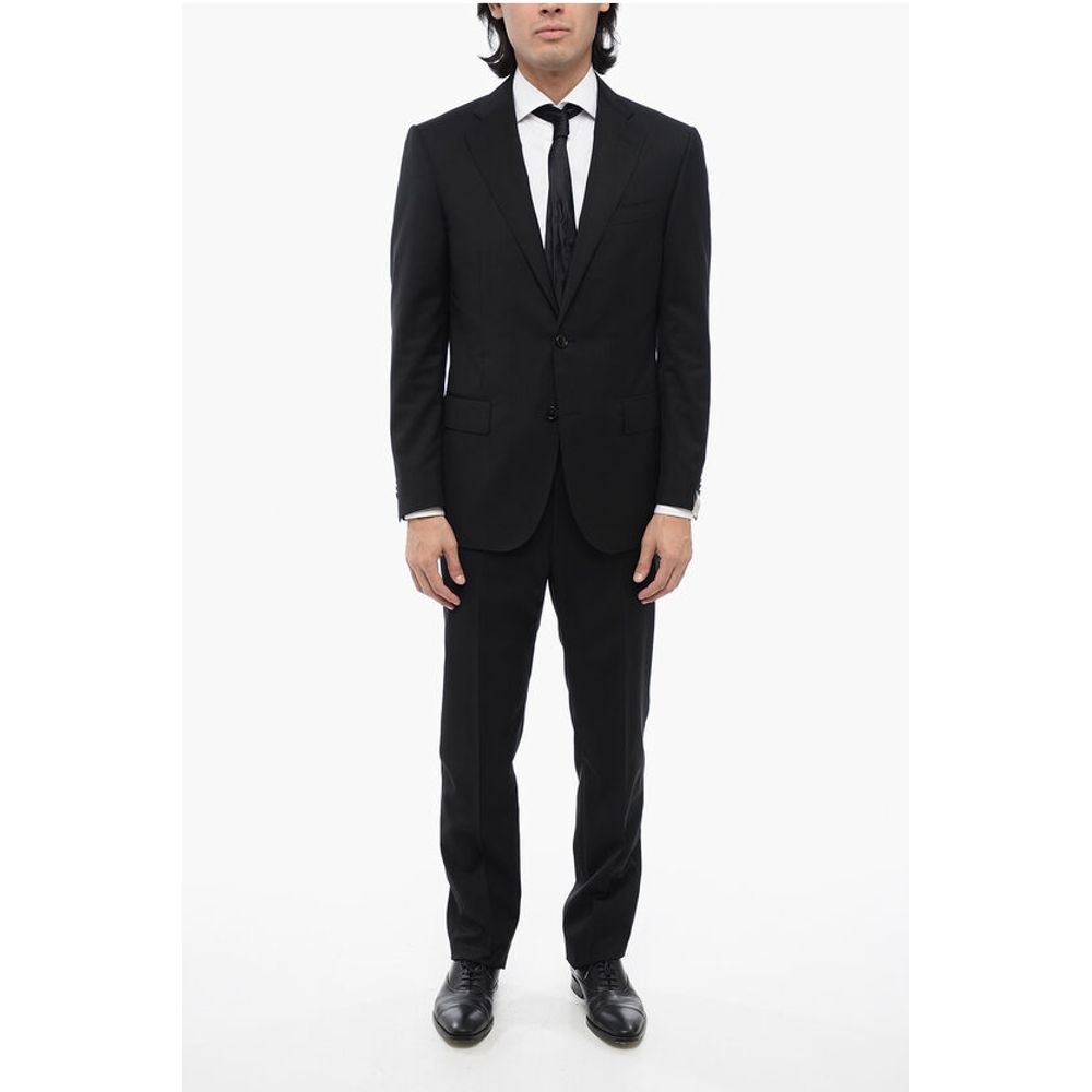 2 Button LEADER Virgin Wool Suit with Flap Pockets