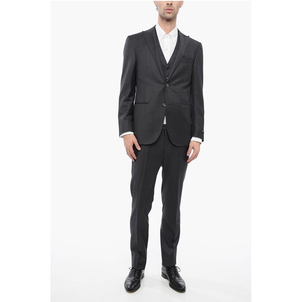 Center Vent Peak Lapel CERIM.ACADEMY 3 Piece Waistcoat Suit