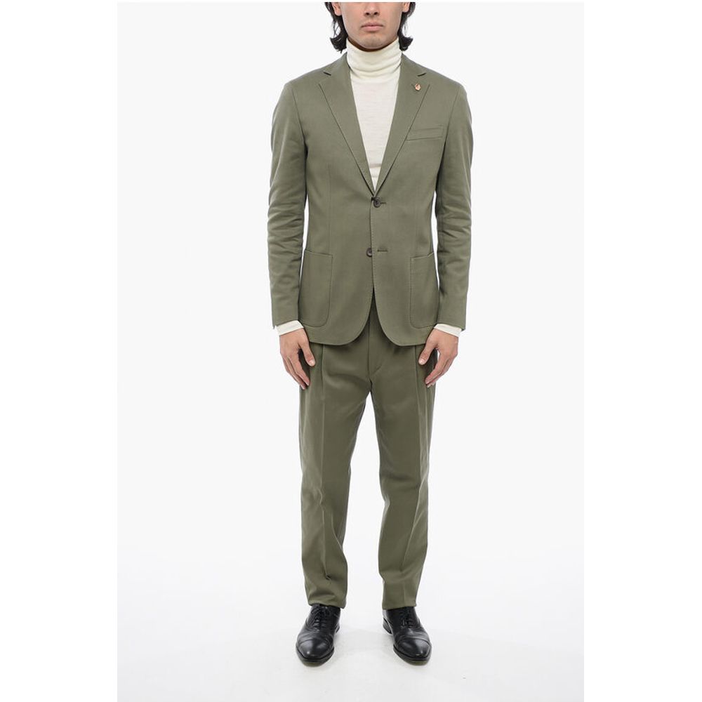 Twill Side Vents Notch Lapel CIRCLE 2-Button Suit