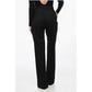 Single-pleated Palazzo Pants with Lurex Pinstriped Motif