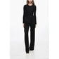 Single-pleated Palazzo Pants with Lurex Pinstriped Motif