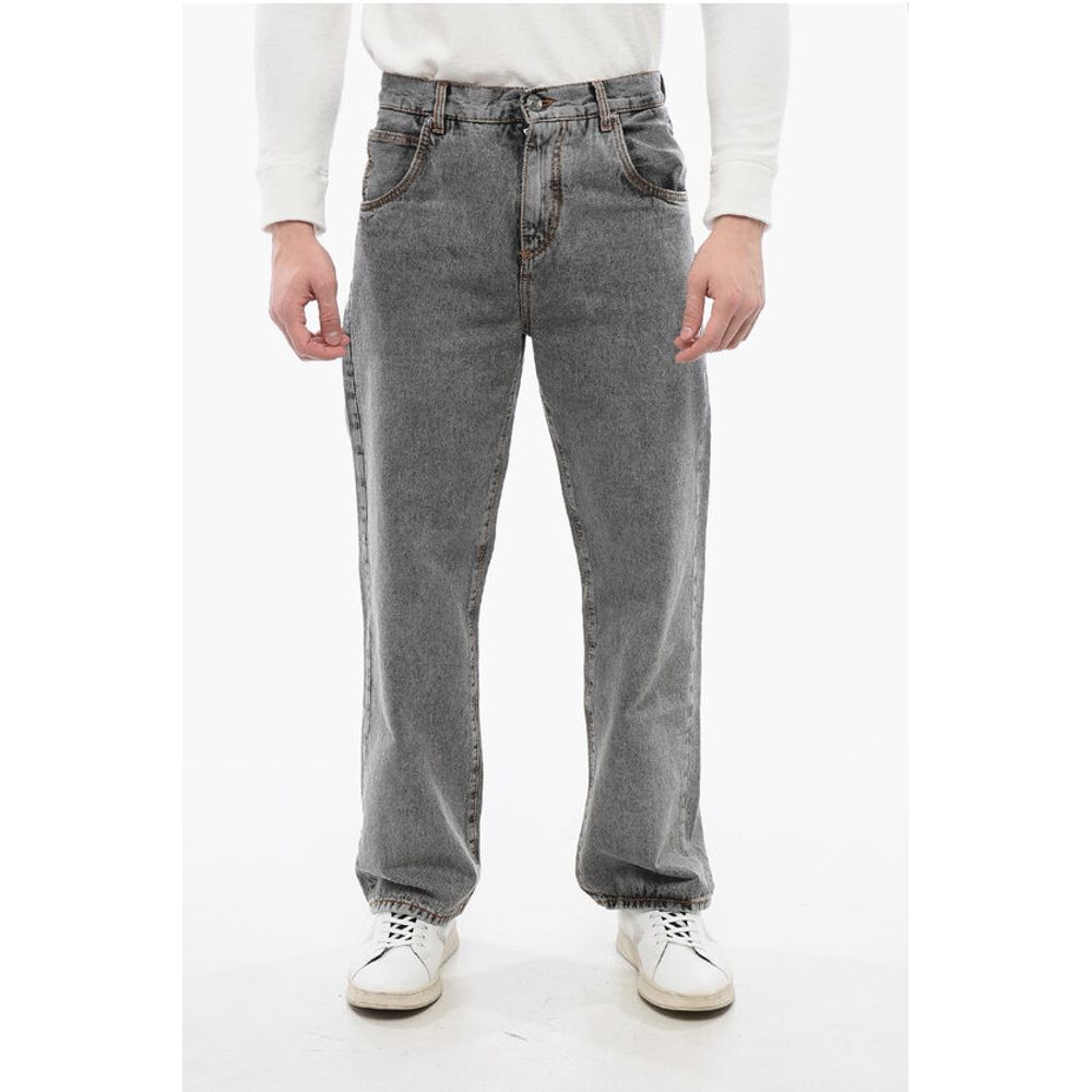 Straight Fit Stone Washed Denims 23cm