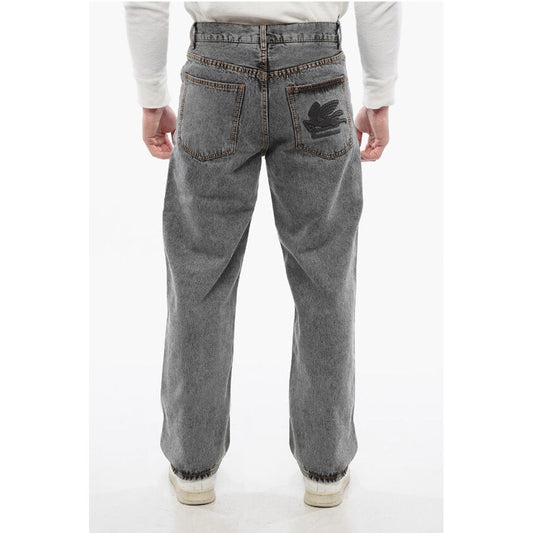 Straight Fit Stone Washed Denims 23cm
