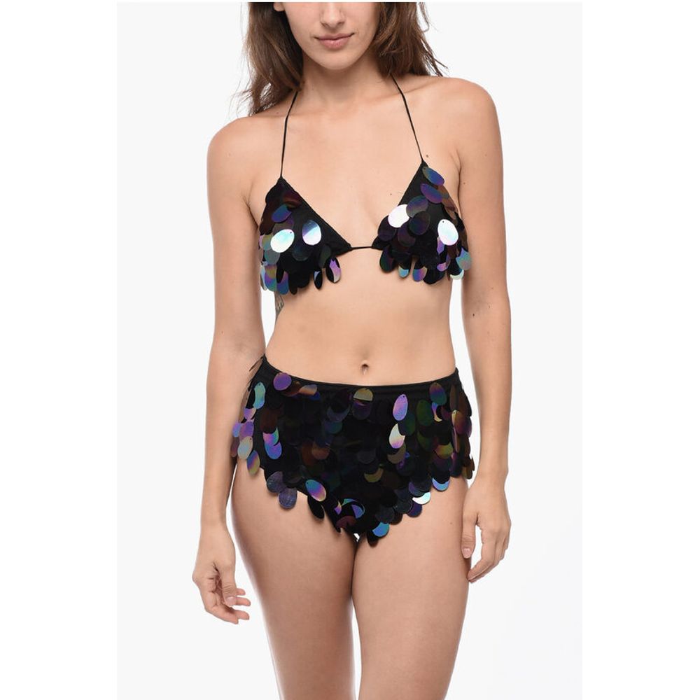Sequined High-Waisted Bikini Set
