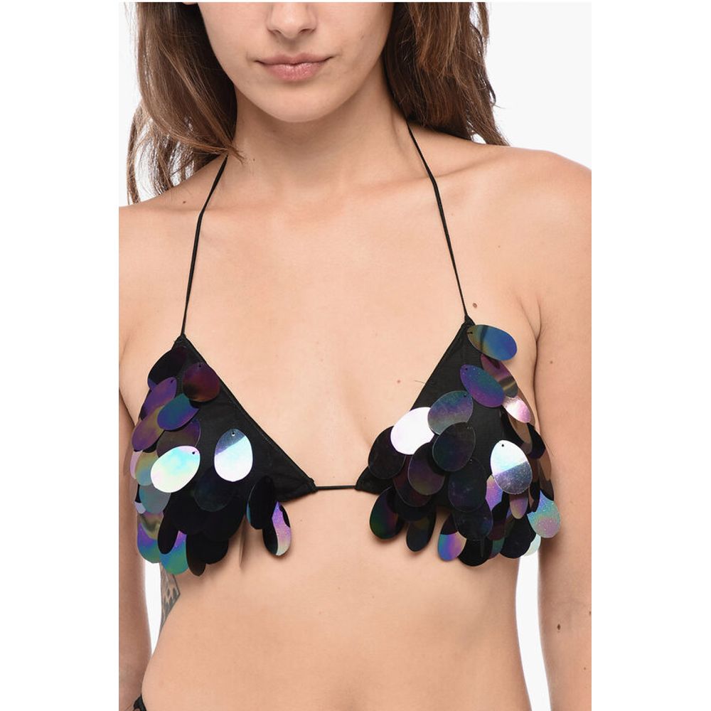 Sequined High-Waisted Bikini Set