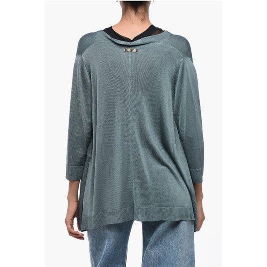 Oversized Cardigan with 3/4 Sleeves