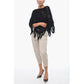Cotton Crochet Cape with Fringed Bottom