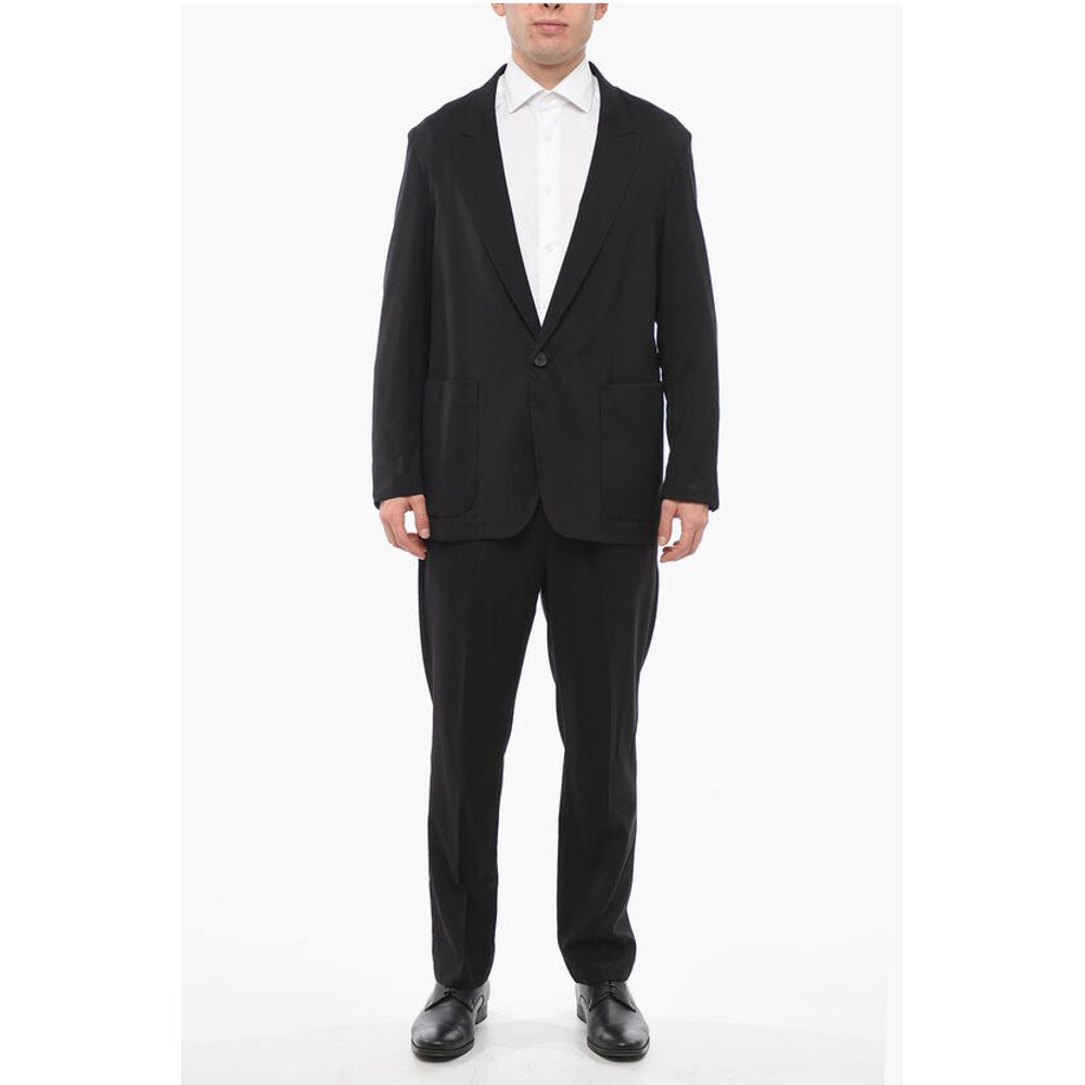 Unlined CAPITOLO Suit with Peak Lapel
