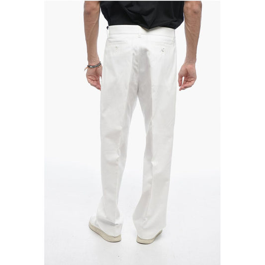 High-waisted Chino Pants with Front Pleats