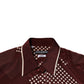 Dolce & Gabbana Maroon Dotted Silk Long Sleeve Casual Shirt
