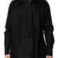 Dolce & Gabbana Black Polka Dot Linen Silk Men Casual Shirt