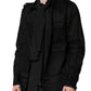 Dolce & Gabbana Black Polka Dot Linen Silk Men Casual Shirt