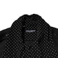 Dolce & Gabbana Black Polka Dot Linen Silk Men Casual Shirt