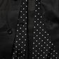 Dolce & Gabbana Black Polka Dot Linen Silk Men Casual Shirt