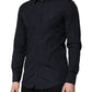 Dolce & Gabbana Dark Blue MARTINI Cotton Dress Formal Shirt