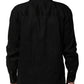 Dolce & Gabbana Black Linen Long Sleeves Men Casual Shirt