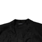 Dolce & Gabbana Black Linen Long Sleeves Men Casual Shirt
